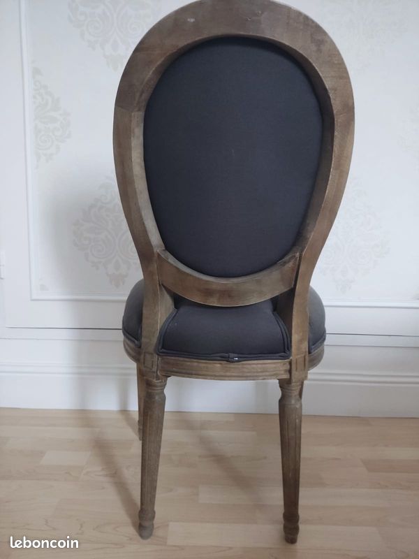 1 Chaise style Versailles gris anthracite (image 2)