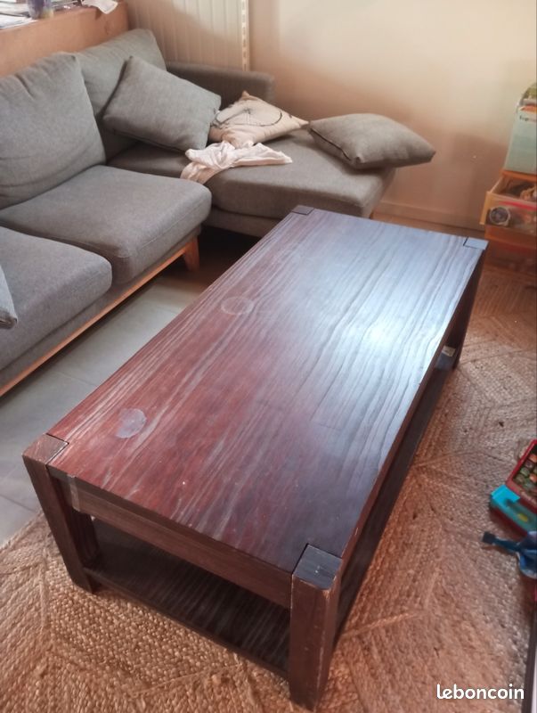 Table basse en bois massif (image 1)