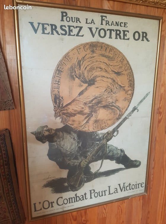 Affiche VERSEZ VOTRE OR encadrée (image 1)