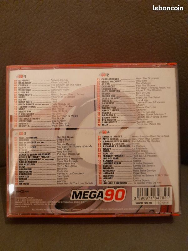 Cd Mega 90 compil 4cd (image 2)