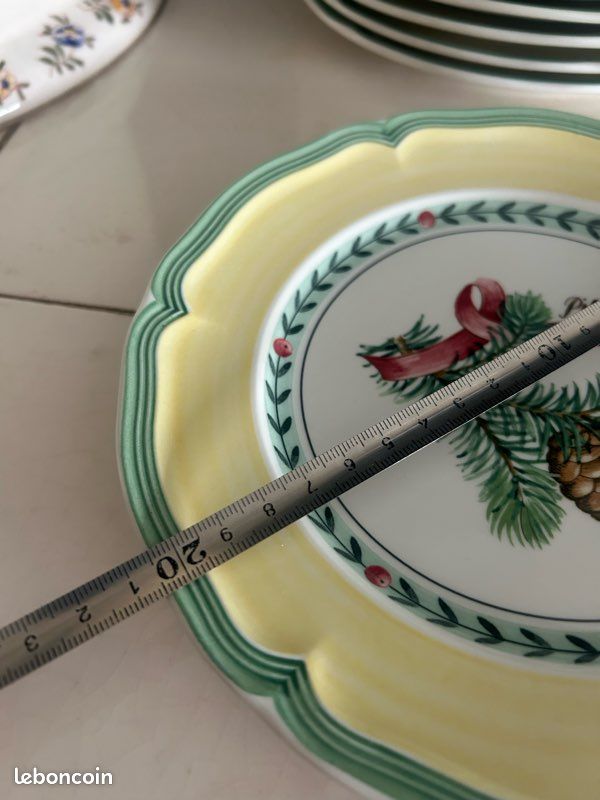Lot 7 Assiettes Dessert Villeroy & Boch French Garden Christmas Picea Abies - État Neuf (image 7)