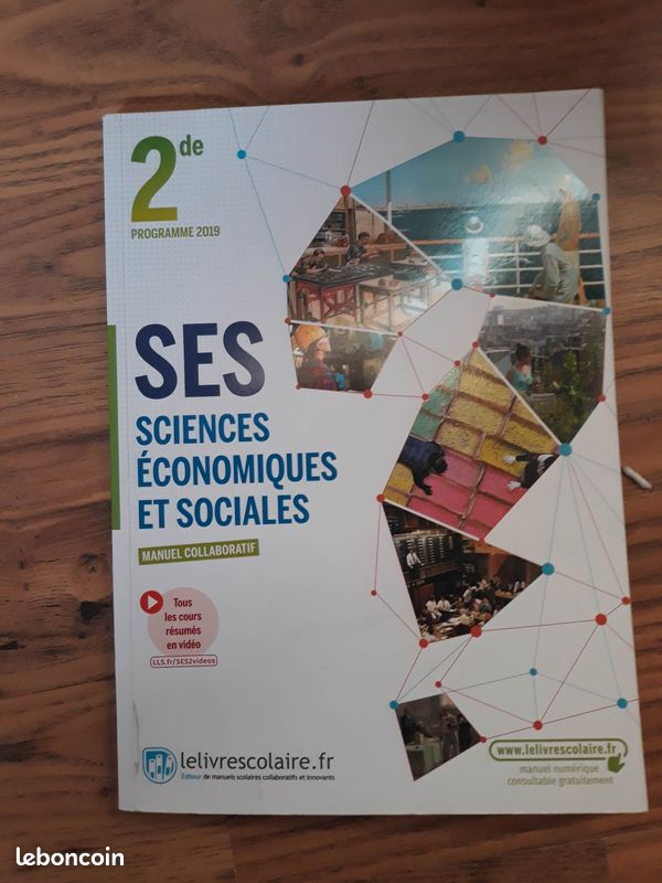 Manuel SES, le livre scolaire, 2nde, édition 2019, programme en vigueur, neuf (image 1)