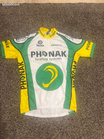 Maillot vélo cyclisme vintage Phonak BMC