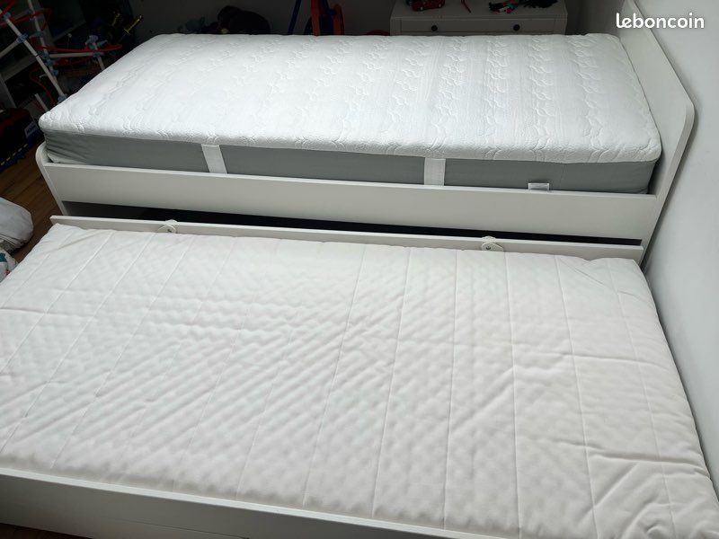 Lit Slakt IKEA tiroirs - 2 matelas (image 2)
