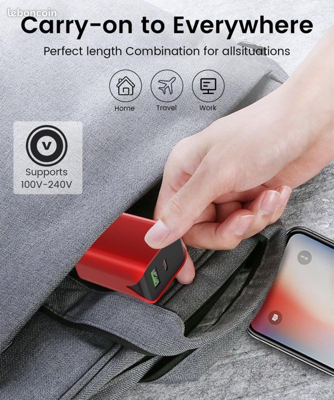 20 blocs de charge USB C, 20 W, certifiés UL, double port PD+QC, adaptateur mural à charge rapide pour iPhone 15/14/13/12/11/Pro Max/XS/XR/X, Galaxy S24/S23/S22, LG (image 4)
