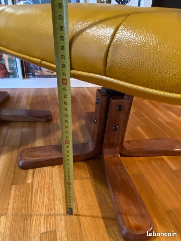 Paire de repose-pieds / poufs vintage scandinaves années 70 – rénovés (image 10)