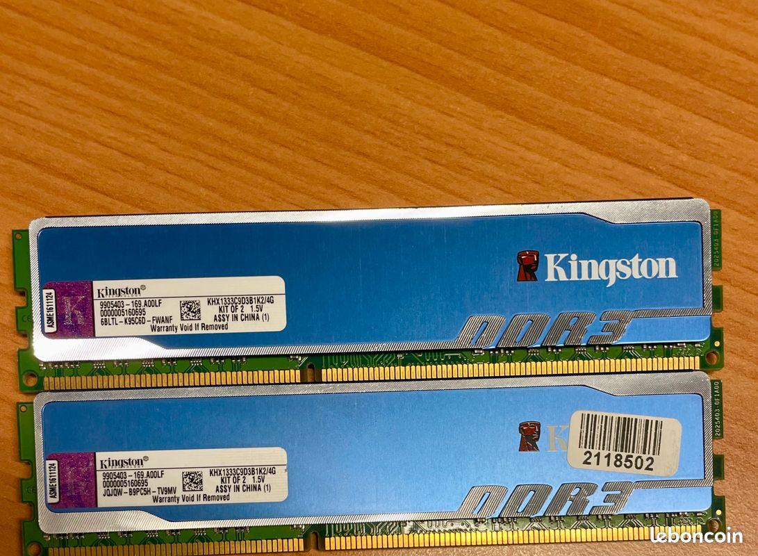RAM DDR3-1333 KHX1333C9D3B1K2/4G Kingston HyperX blu