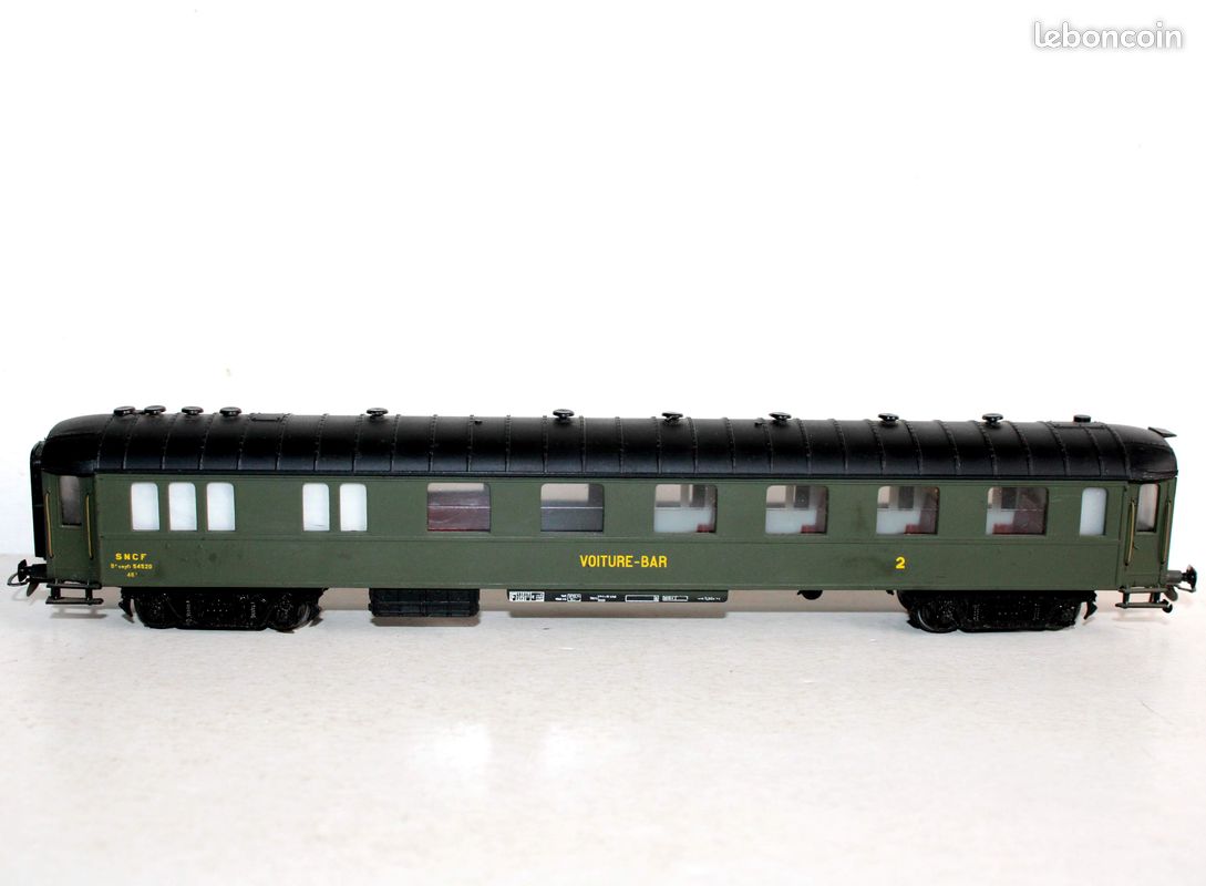 Voiture SNCF SMCF Train Ho – 486 Bmyi – 2e Classe Grande Banlieue – Vert – Occasion