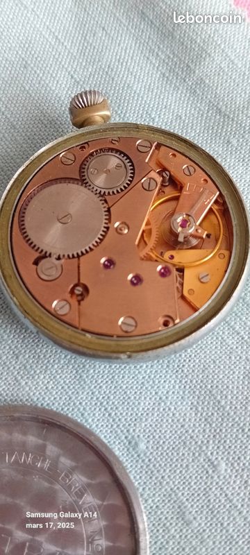 Montre à Gousset Mécanique Vintage - Occasion, Boîtier Argenté, Cadran Blanc, Fonctionnelle
