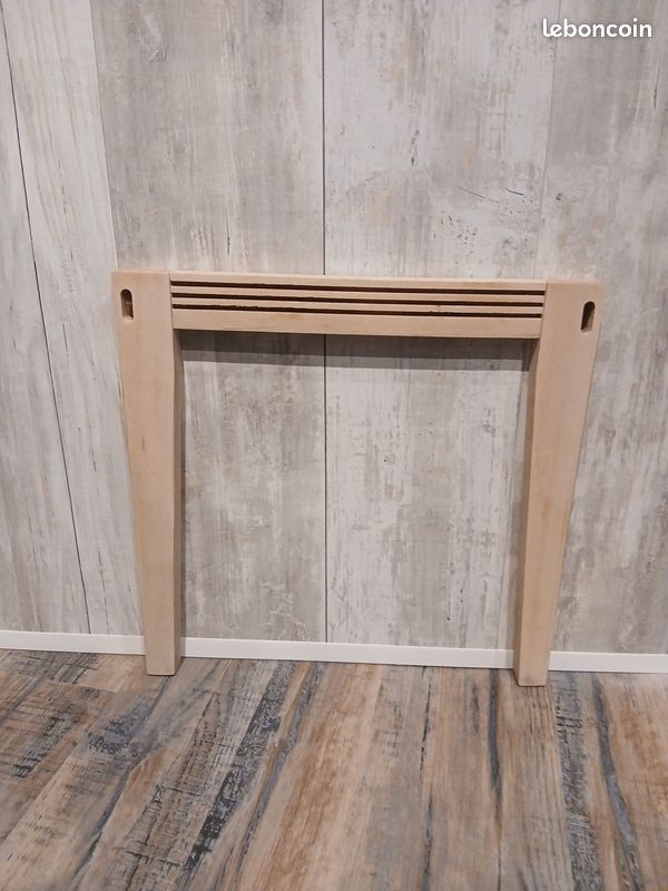 Pieds latéraux en hêtre massif – 43 cm – pour table ou tabouret (image 2)