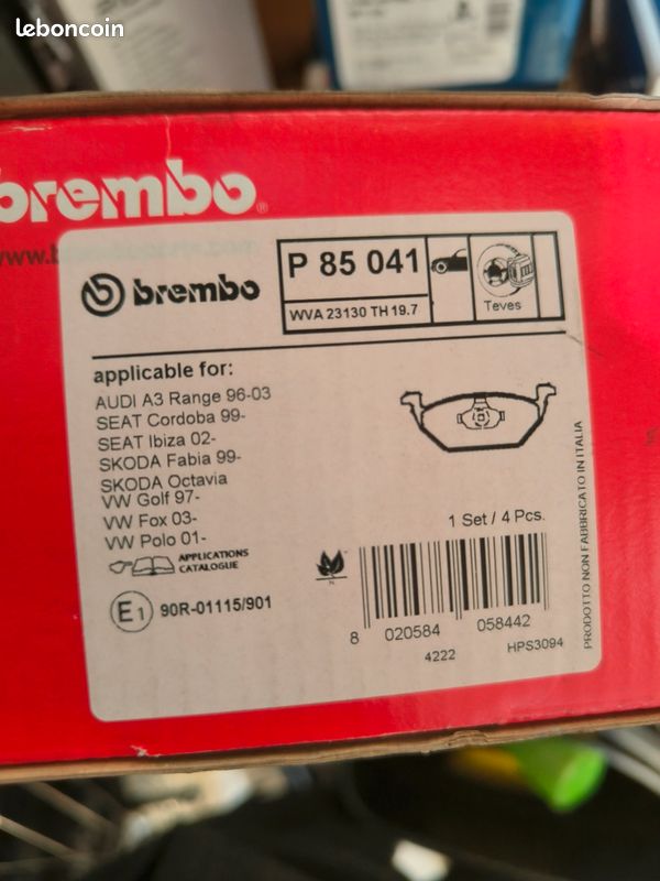 Plaquettes De Frein Avant Brembo P85041 - Compatibles Avec Système Teves, Norme ECE R90