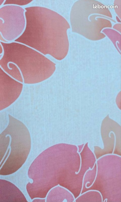 Papier peint vintage fleurs roses (image 3)