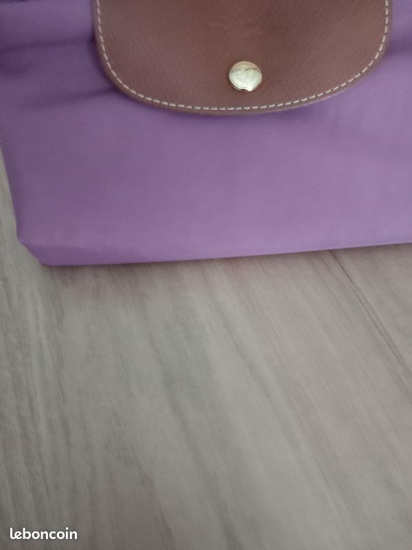 Sac Longchamp "Le Pliable" porté main, grand modèle, couleur Lilas (image 2)