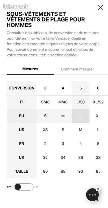 Correspondance Taille Le Slip Francais Guide Des Tailles Guide