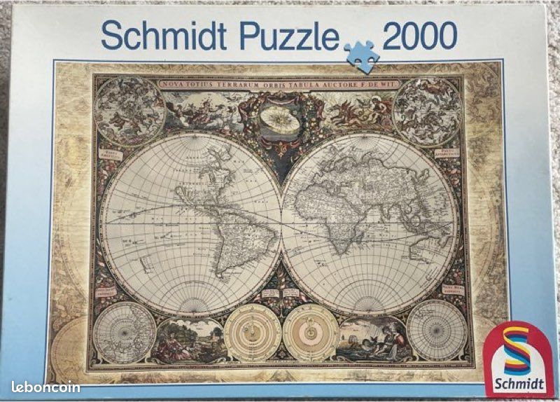 Puzzle 2000 pièces carte du monde (image 1)