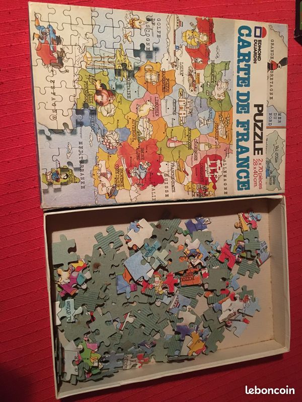Puzzle vintage enfant carte de france (image 2)