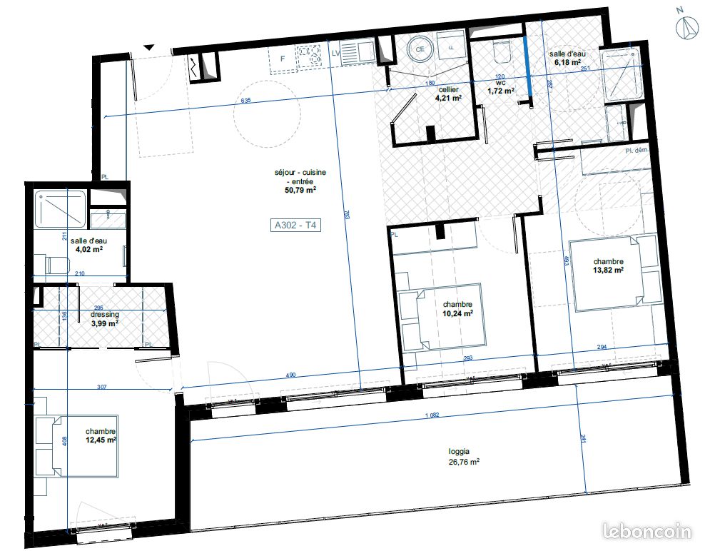 Appartement 4 pièces 107 m² · à Narbonne · 107 m² · 446 900 €