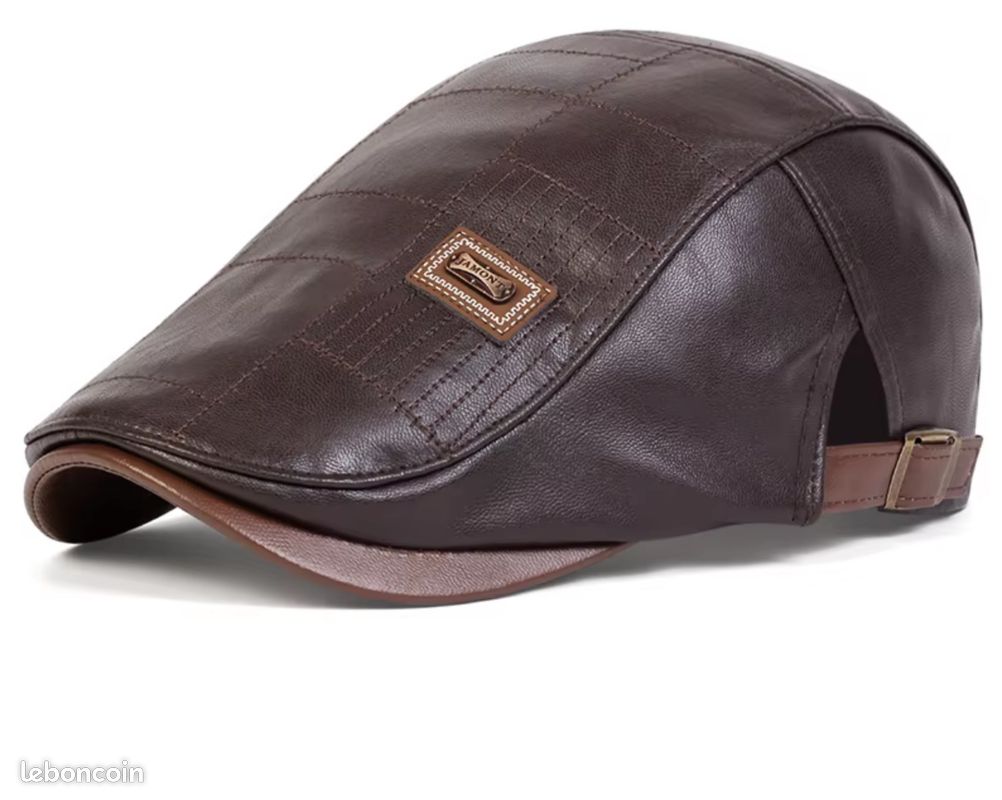 Casquette Baseball Réglable En Simili Cuir PU - Style Vintage Rétro, Imperméable, Unisexe