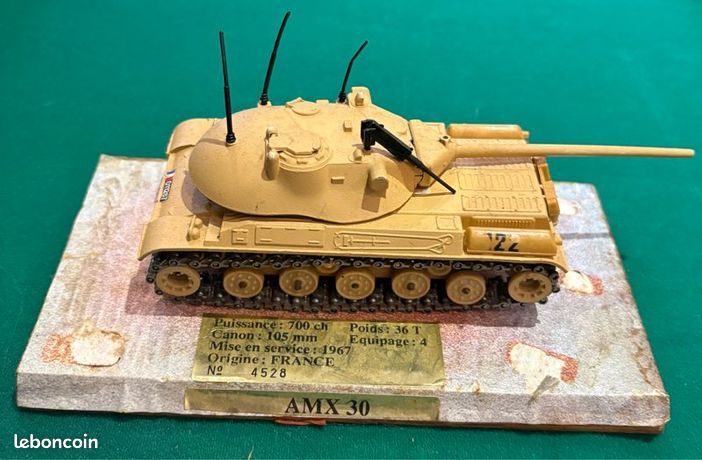 Miniature Solido – Char AMX 30 N°16 – Véhicule Militaire Français – Échelle 1/50 – Occasion