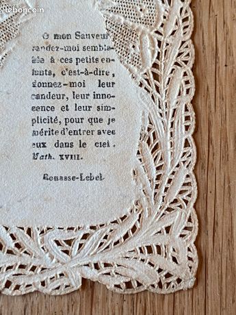 Image Pieuse Canivet Dentelle Fine - "Elle Console Les Affligés" - Ancienne