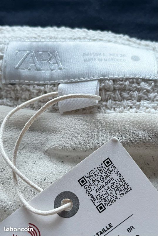 Jupe Longue Fluide Zara Blanche Cassé - Taille M, Avec Ceinture Et étiquettes - Neuf