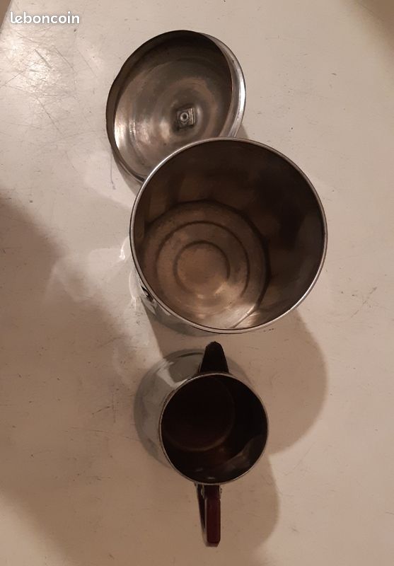 Pot chicorée et pot à lait cuivre chromé fabriqué en France (image 3)