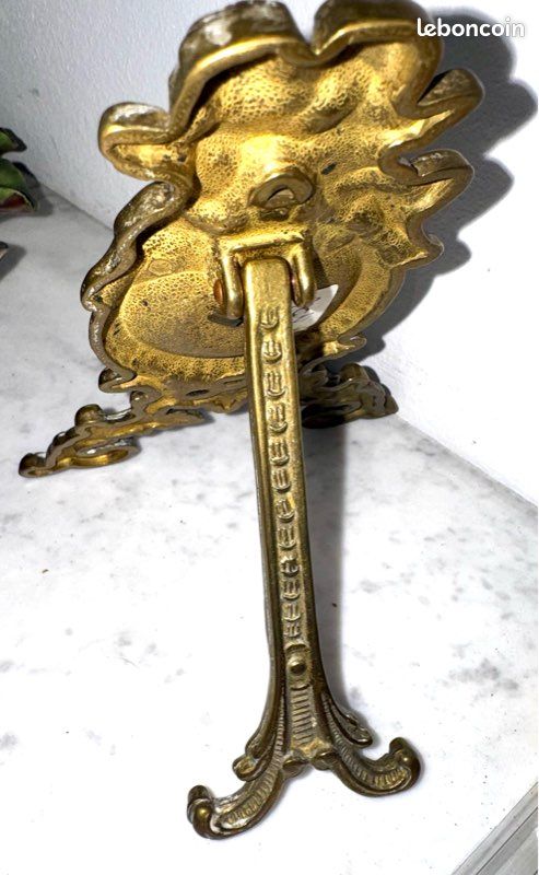 Rare Porte-Montre Gousset Ancien aux Angelots – Régule Doré – Style Louis XV Rococo – Belle Époque (vers 1890-1915 (image 3)