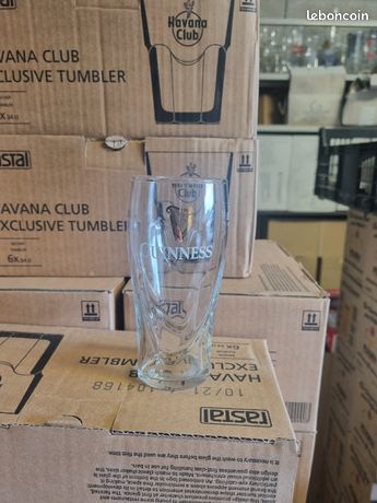 6 VERRES A BIERE GUINNESS MODEL TRADI COLLECTOR 50 cl NEUFS + 12 SOUS