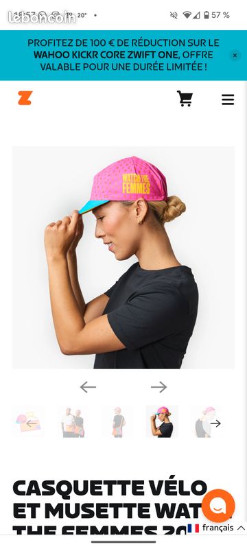 Zwift Watch The Femmes RECHERCHE Gapette Casquette Vélo Zwift