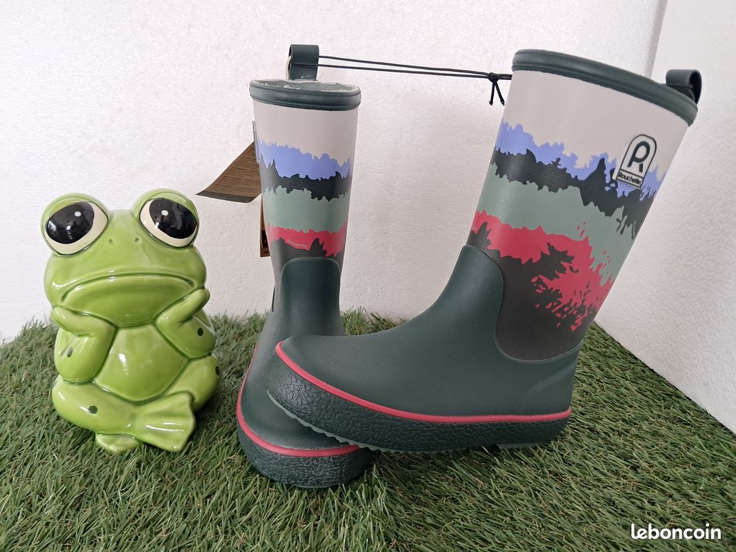 Superbes Bottes Vertes - Horizon Kids - Rouchette - pointure 27 (image 1)