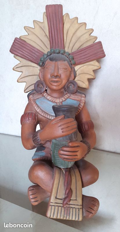 Statuette dieu maya aztèque inca (image 1)