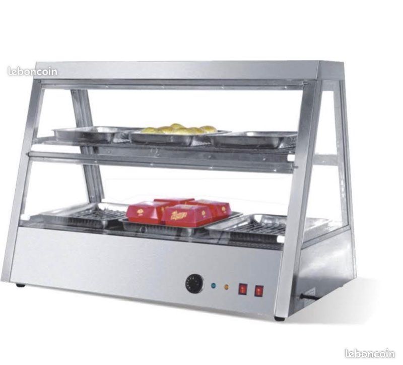 ❇️ vitrine a poulet chauffante professionnelle-rotisserie-boucherie-restauration-traiteur-alimentaire bain marie-nuggets-chiken-tenders-wings-snack-fast food-poulet frit-plusieurs tailles disponible - (image 1)