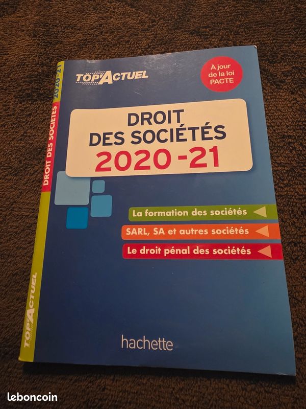 Droit des sociétés 2020-2021 vue de dos — LBC AT'Brocante Troyes