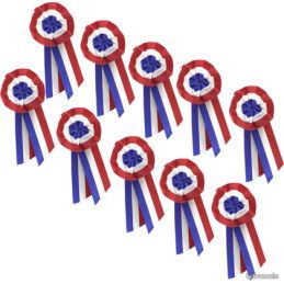 10 cocarde 5 cm avec pans, bleu blanc rouge. Dix cocarde France pour cérémonie, diplôme (image 1)