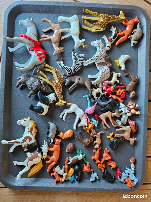 Gros Lot De 100 Animaux Playmobil – Mélange De Toutes Sortes Pour Enfants