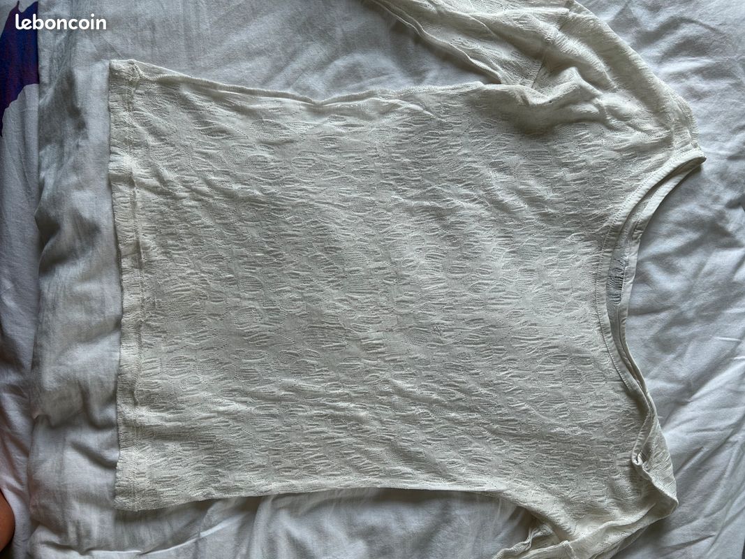 Pull en maille blanc (image 2)