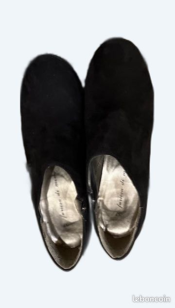 Paire de talons, plate-forme noire 8 cm taille 37 (image 1)