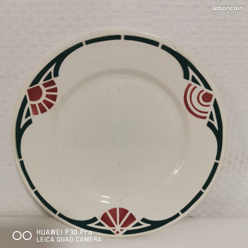 5 Assiettes à dessert "Salins les bains" E. Charbonnier (image 6)