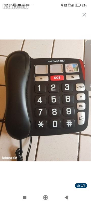 Téléphone filaire a larges touches Thomson (image 1)