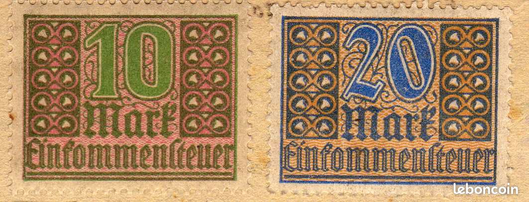 RARE LOT 121 Timbres Sarre Avec N° 17A 1920 allemagne Timbre EUR 80,00