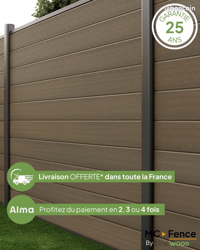 Villeurbanne >>Clôture composite MCFENCE esthétique et solide 🔥 Villeurbanne (image 3)