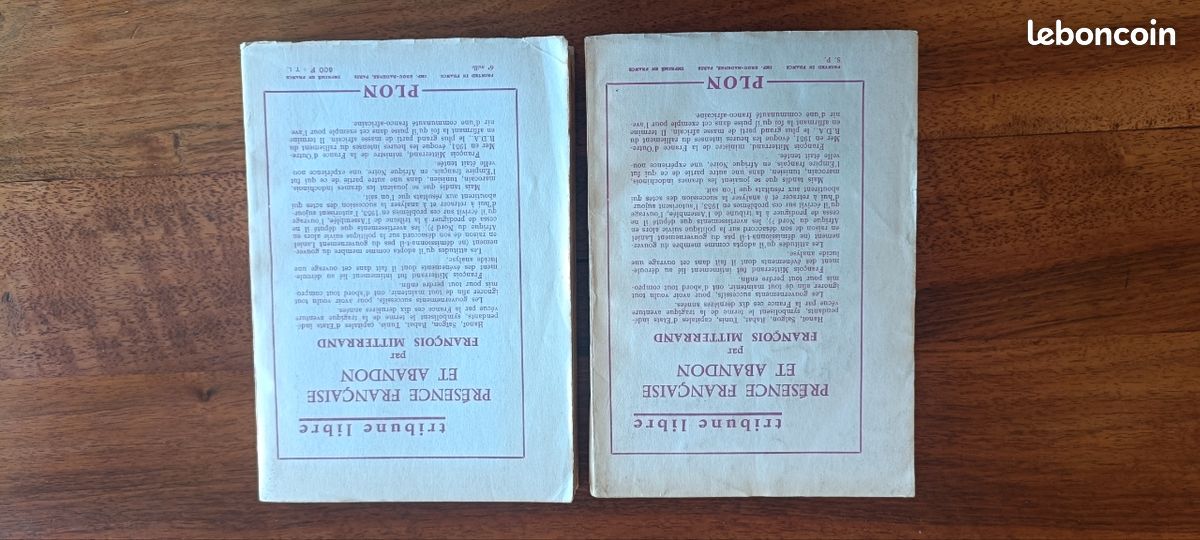 Livres de François Miterrand dédicacés (image 16)