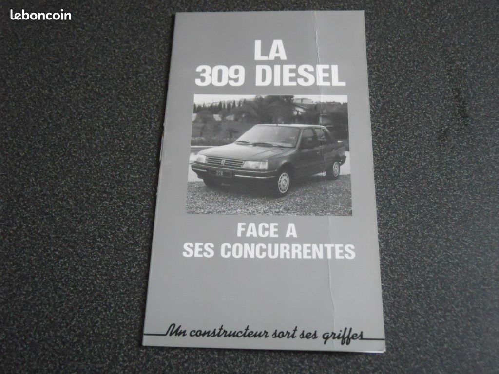 PEUGEOT 309 diesel brochure commerciale interne édition 1986 (image 1)