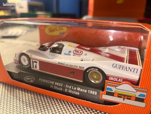 JOUEF Slot Car - Voiture De Circuit Porsche GT Blanche N°8 - Échelle 1/43, 12V, Occasion