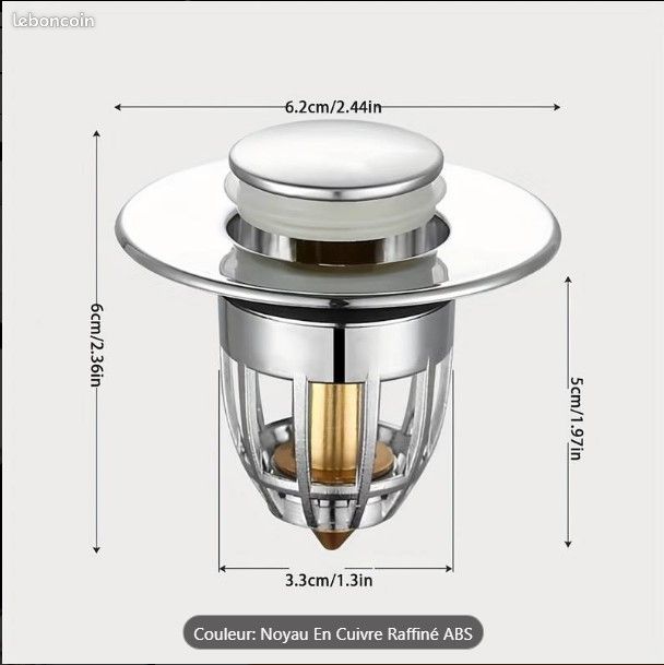 Vidange Lavabo Salle Bain Pop-Up Pour Lavabo Salle Bain Avec Attrape