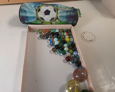 Filet De 10 Billes (calots) En Verre - 25mm - Jeu D'enfant Kim'Play