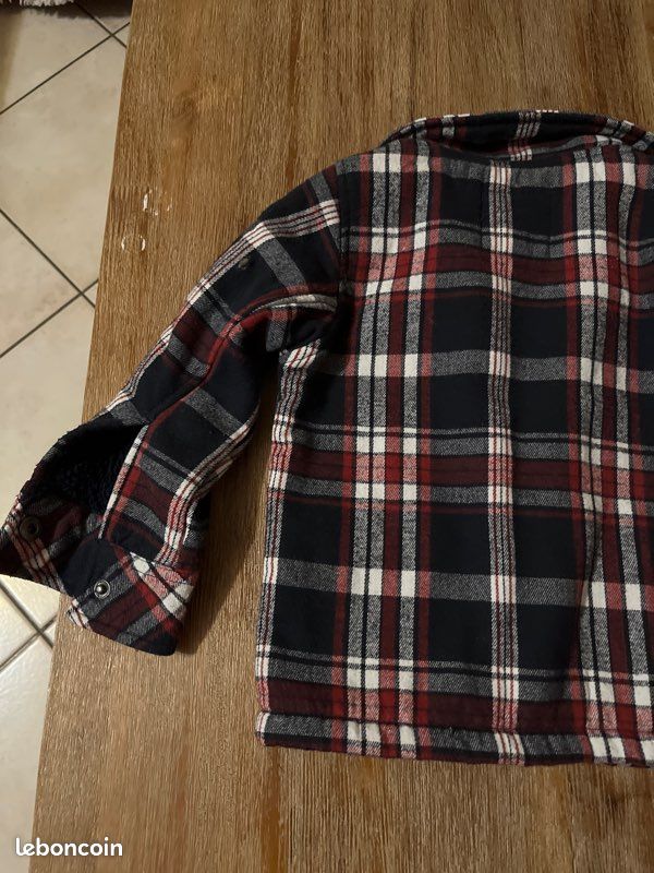 Veste à carreaux bleu garçon T 3 ans Terre de marins (image 11)