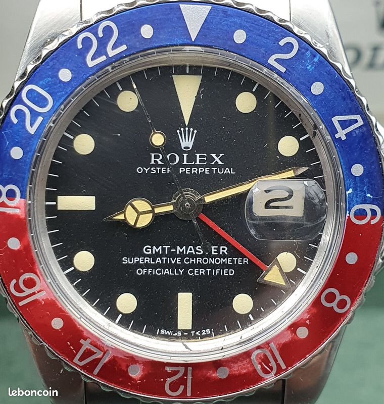 ROLEX GMT MASTER 1675 PEPSI boite et papiers de 1973 Montres