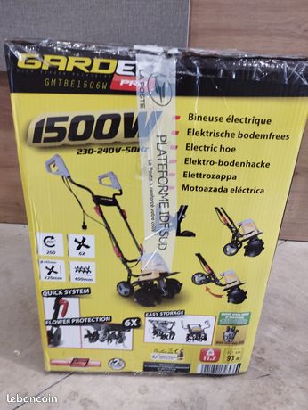 Motobineuse Électrique 1500W GARDEO - Largeur 40cm - 6 Fraises - Jardinage