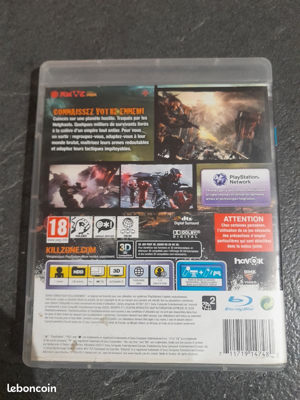 Jeu PS3 Killzone 3 complet fonctionnel - Vintage Playstation
